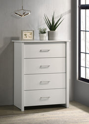 Celeste White 32"W 4-Drawer Chest - Ornate Home