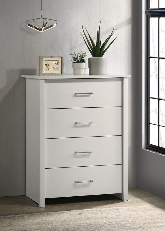 Celeste White 32"W 4-Drawer Chest - Ornate Home