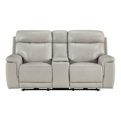 Celestia Beige Power Double Reclining Loveseat With Power Headrest And Center Console - Ornate Home
