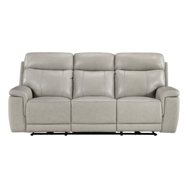 Celestia Beige Power Double Reclining Sofa With Power Headrest - Ornate Home