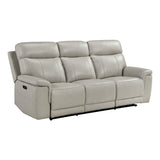 Celestia Beige Power Double Reclining Sofa With Power Headrest - Ornate Home