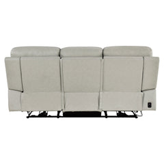Celestia Beige Power Double Reclining Sofa With Power Headrest - Ornate Home
