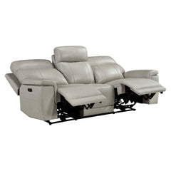 Celestia Beige Power Double Reclining Sofa With Power Headrest - Ornate Home