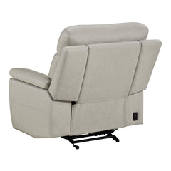 Celestia Beige Power Glider Reclining Chair With Power Headrest - Ornate Home