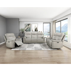 Celestia Beige Power Glider Reclining Chair With Power Headrest - Ornate Home