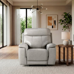 Celestia Beige Power Glider Reclining Chair With Power Headrest - Ornate Home