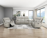Celestia Beige Power Glider Reclining Chair With Power Headrest - Ornate Home