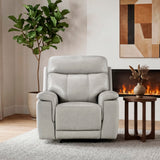 Celestia Beige Power Glider Reclining Chair With Power Headrest - Ornate Home