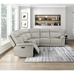 Celestia Beige Power Left Side Reclining Chair With Power Headrest And Charging Ports - Ornate Home