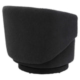 Celestia Black Boucle Fabric Swivel Chair - Ornate Home
