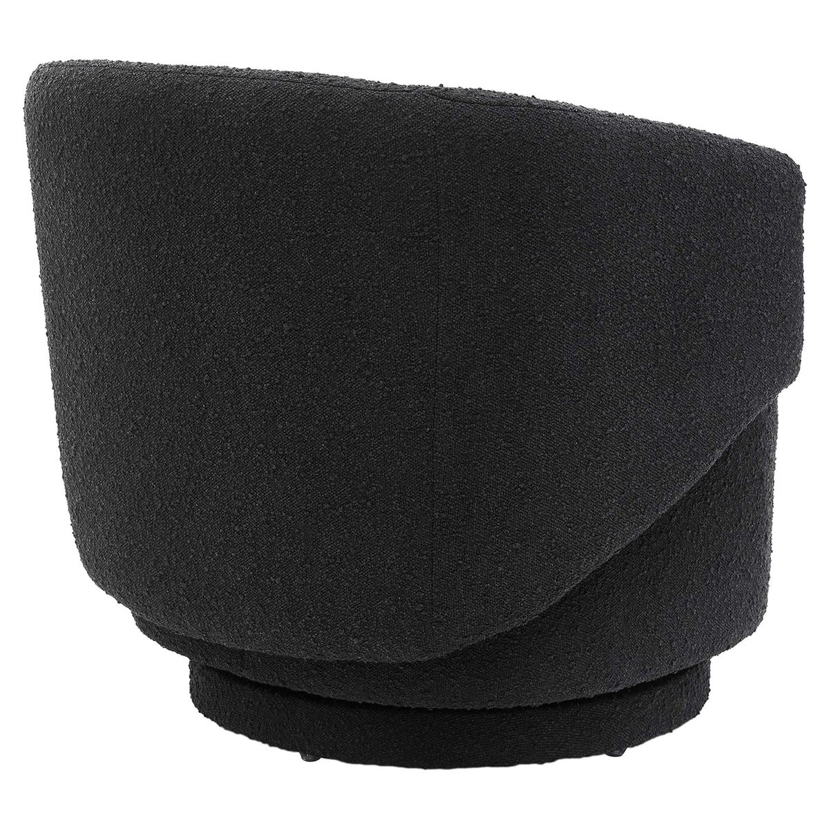 Celestia Black Boucle Fabric Swivel Chair - Ornate Home