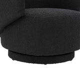 Celestia Black Boucle Fabric Swivel Chair - Ornate Home