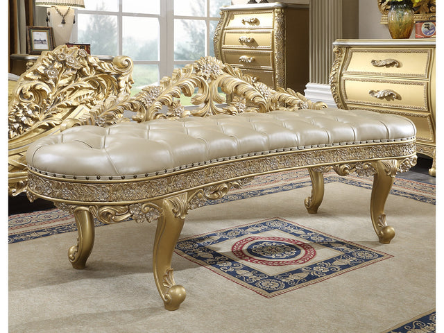 Celestia Bright Gold Bench  / HD-1801 - Ornate Home