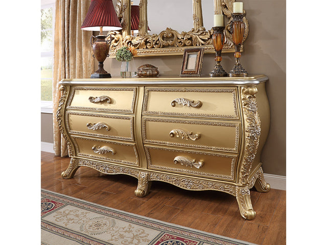 Celestia Bright Gold Dresser  / HD-1801 - Ornate Home