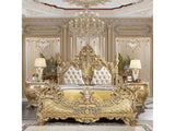 Celestia Bright Gold Eastern King Bed  / HD-1801 - Ornate Home