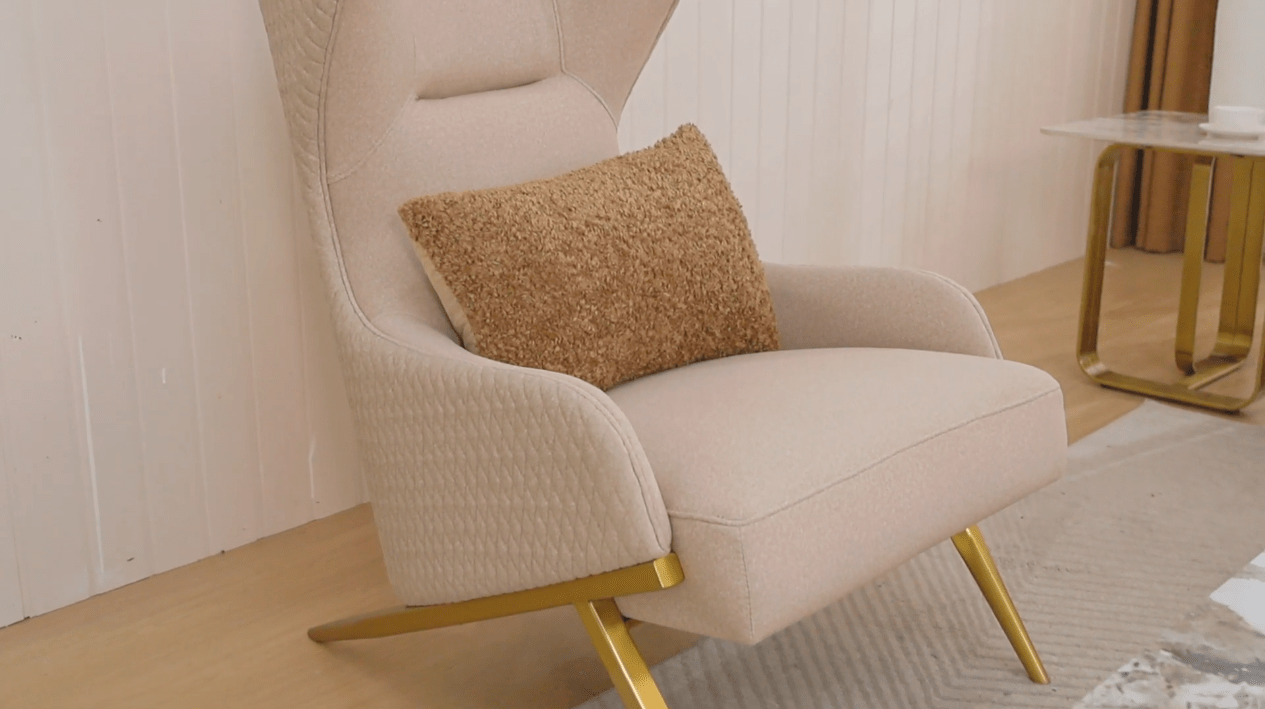 Celestial Manor White/Gold Chair / HD-C3181 - Ornate Home