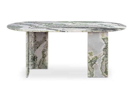 Celia Green Onyx Marble Oval Dining Table - Ornate Home