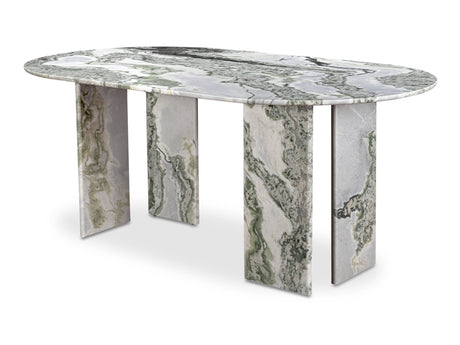 Celia Green Onyx Marble Oval Dining Table - Ornate Home
