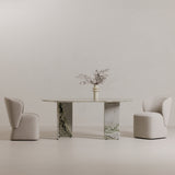 Celia Green Onyx Marble Oval Dining Table - Ornate Home