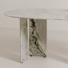 Celia Green Onyx Marble Oval Dining Table - Ornate Home