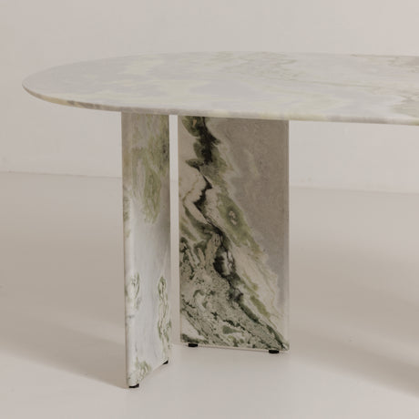 Celia Green Onyx Marble Oval Dining Table - Ornate Home
