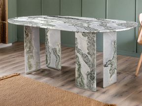 Celia Green Onyx Marble Oval Dining Table - Ornate Home