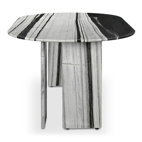 Celia Multicolor Marble Oval Dining Table - Ornate Home