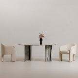 Celia Multicolor Marble Oval Dining Table - Ornate Home