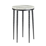 Celia White/Black Accent Table - Ornate Home