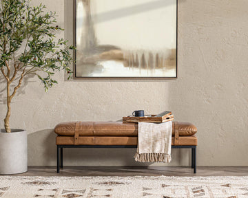 Celiah Tan Accent Bench - Ornate Home