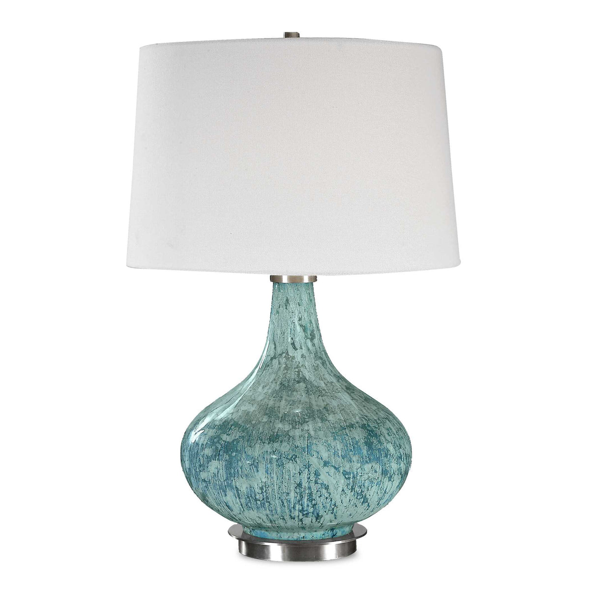 Celinda Blue/Gray Glass Lamp - Ornate Home