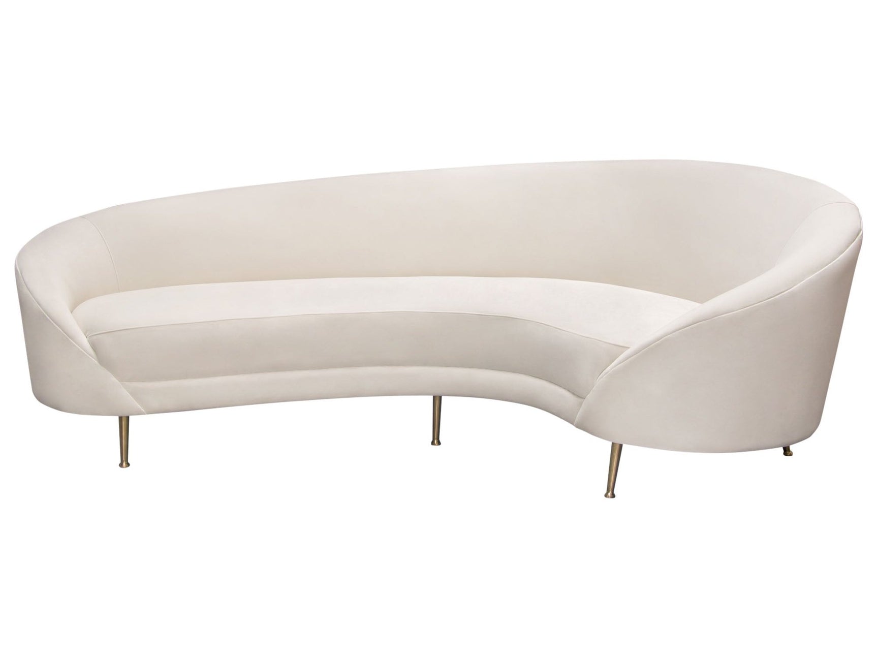 Celine Cream Curved Sofa - Ornate Home