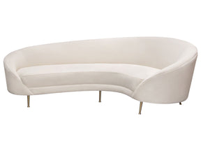 Celine Cream Curved Sofa - Ornate Home