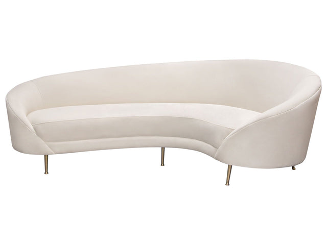 Celine Cream Curved Sofa - Ornate Home