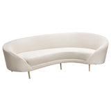 Celine Cream Curved Sofa - Ornate Home