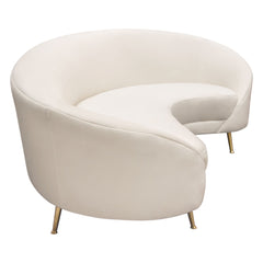 Celine Cream Curved Sofa - Ornate Home