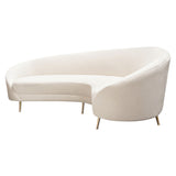 Celine Cream Curved Sofa - Ornate Home