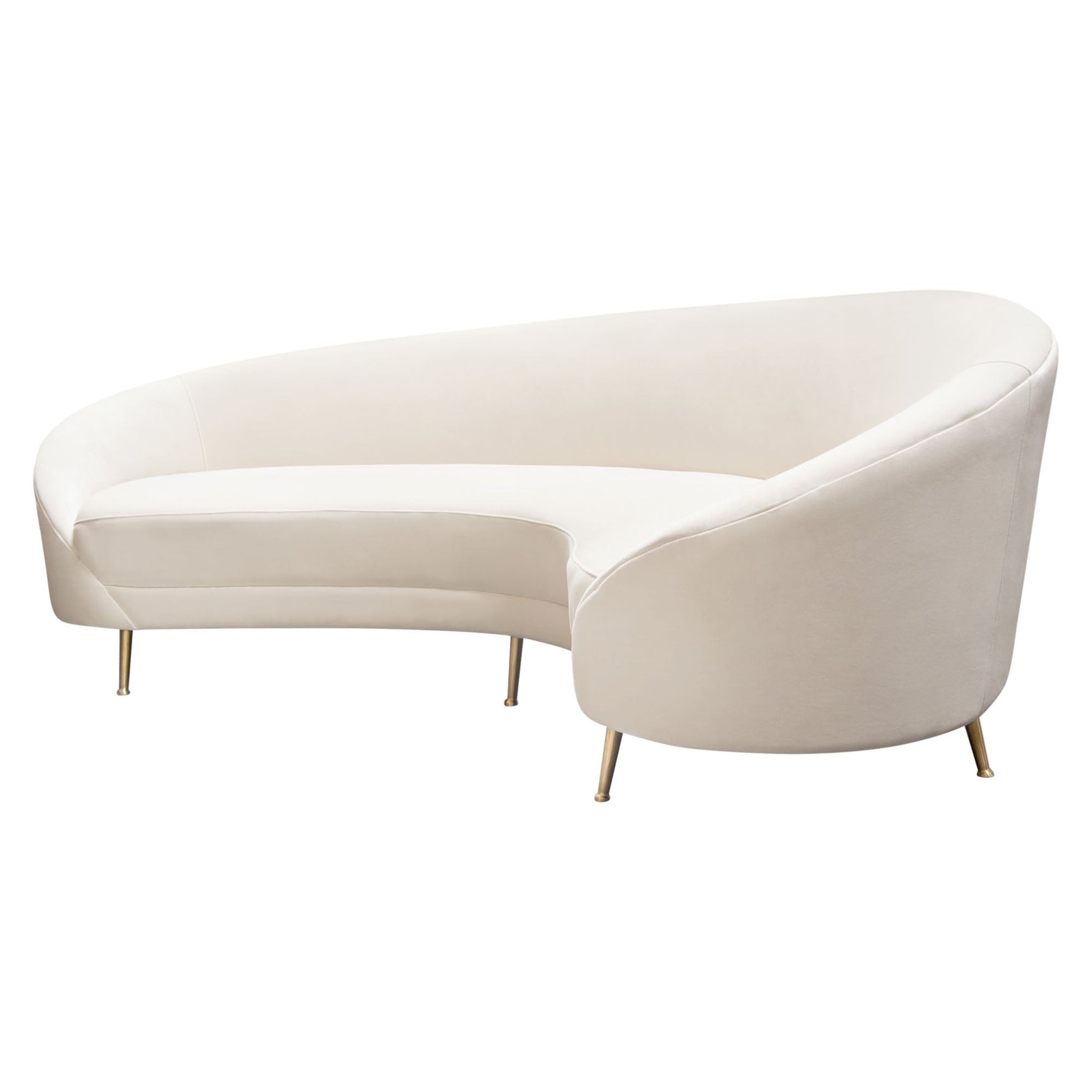 Celine Cream Curved Sofa - Ornate Home