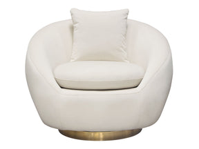 Celine Cream Swivel Accent Chair - Ornate Home