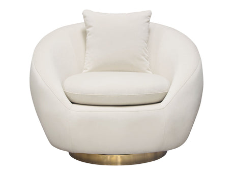 Celine Cream Swivel Accent Chair - Ornate Home