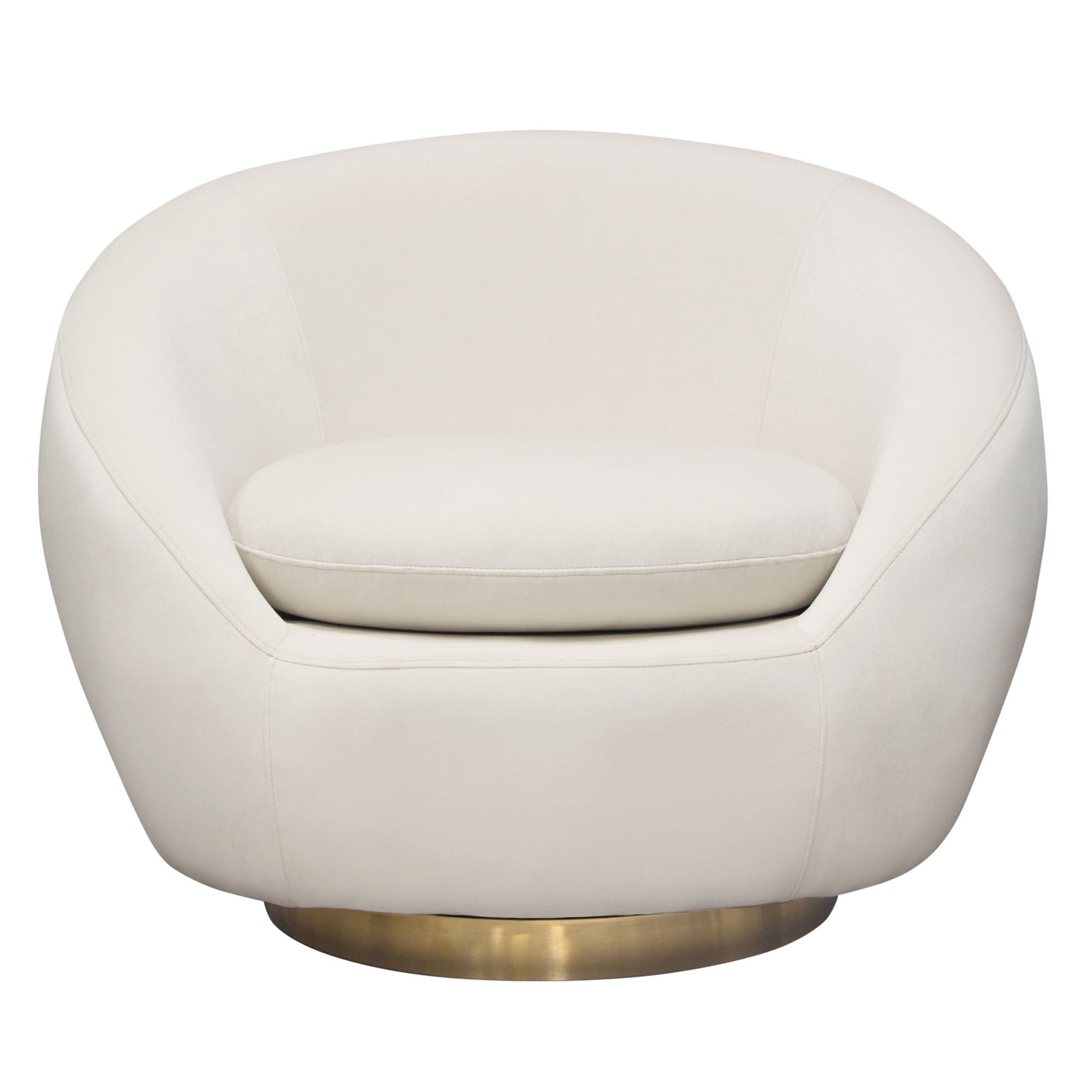 Celine Cream Swivel Accent Chair - Ornate Home