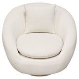 Celine Cream Swivel Accent Chair - Ornate Home