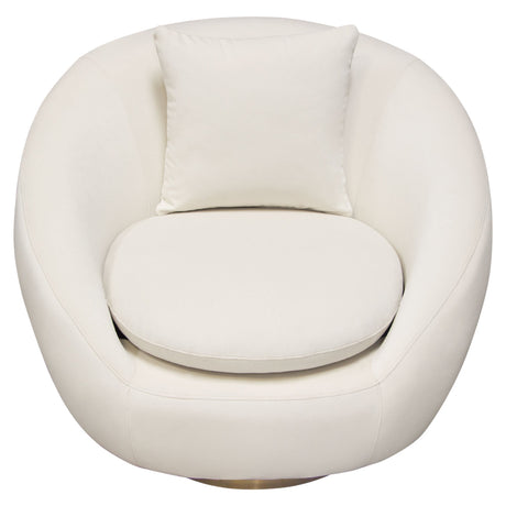 Celine Cream Swivel Accent Chair - Ornate Home