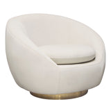 Celine Cream Swivel Accent Chair - Ornate Home