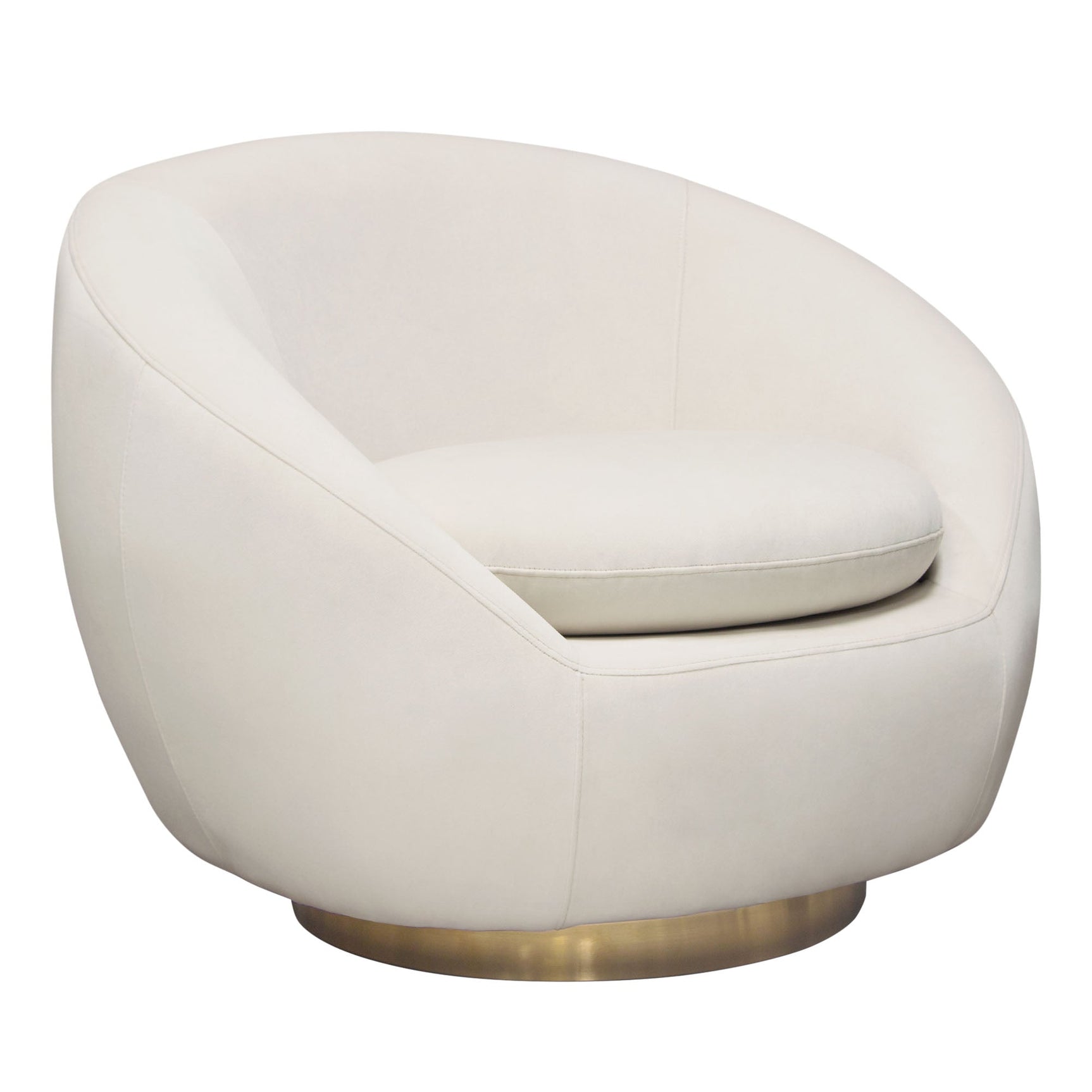 Celine Cream Swivel Accent Chair - Ornate Home