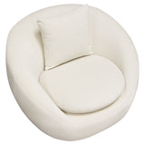 Celine Cream Swivel Accent Chair - Ornate Home