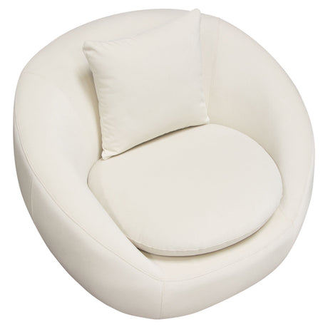 Celine Cream Swivel Accent Chair - Ornate Home