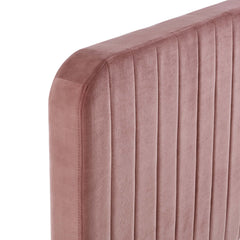 Celine Dusty Rose Channel Tufted Performance Velvet Twin Bed - Ornate Home