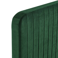 Celine Emerald Channel Tufted Performance Velvet King Platform Bed - Ornate Home