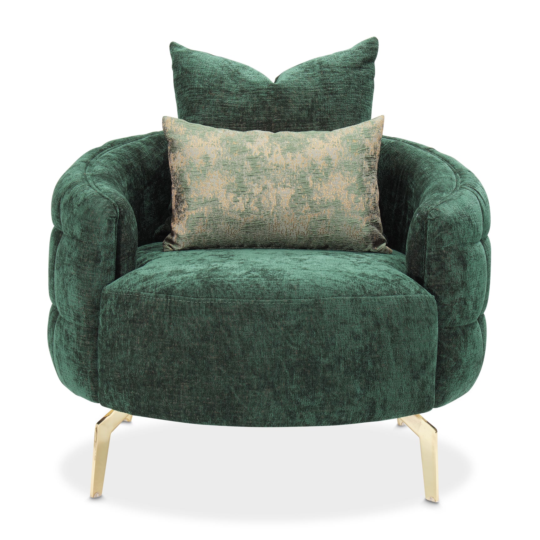 Celine Gold/Emerald Accent Chair - Ornate Home